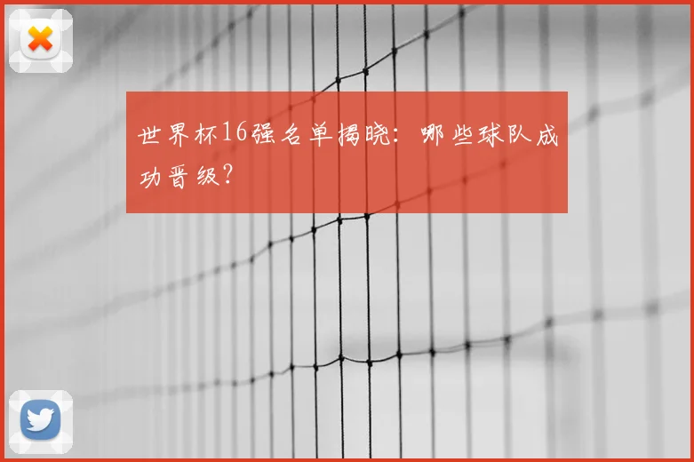 世界杯16强名单揭晓：哪些球队成功晋级？